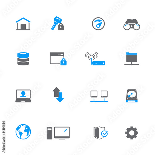 Internet network icon set