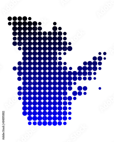 Karte von Quebec