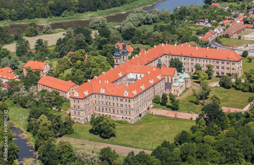 aerial view of Lubiaz abbey photo