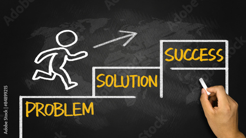 business concept:problem solution success photo