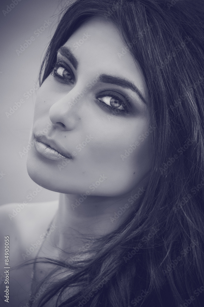 Fototapeta premium Closeup Portrait of beautiful young woman