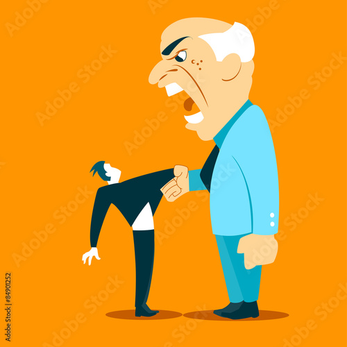 The chief yells at a subordinate