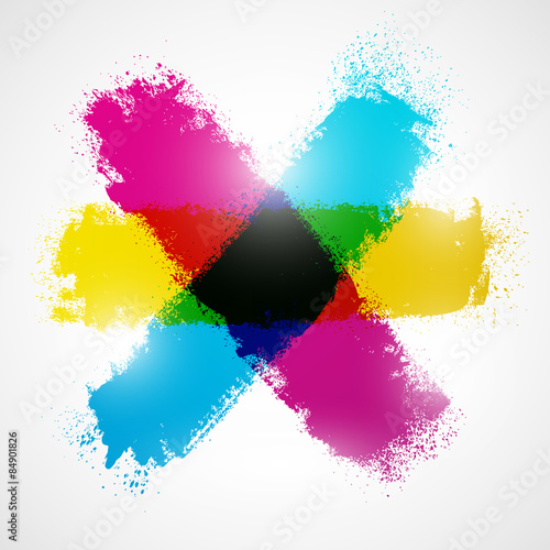 CMYK Splash Design