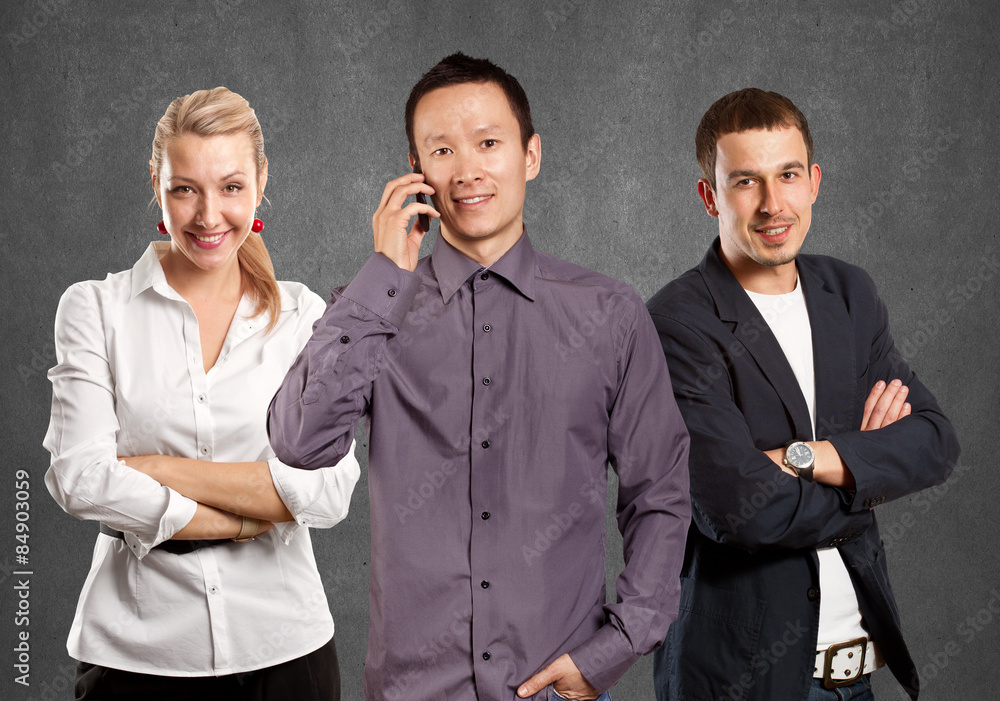 Teamwork and Asian Man With Folded Hands Teamwork and Asian Man With Folded Hands