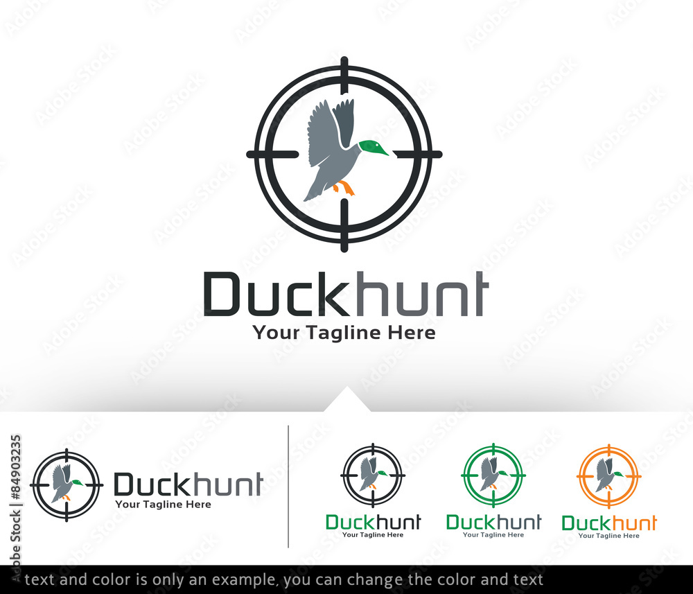 Duck Hunt Logo Design Template - Vector Duck Hunt Logo Design Template - Vector