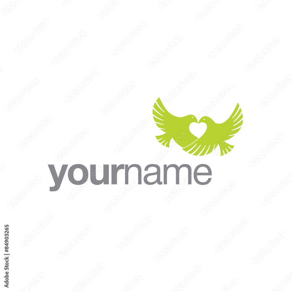 Love Birds Vector Logo Love Birds Vector Logo