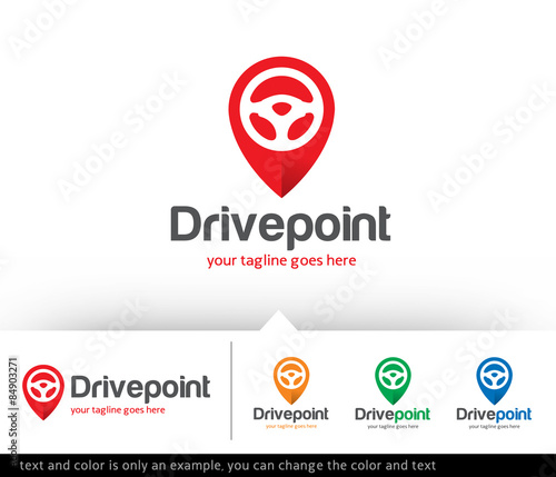 Drive Point Logo Design Template - Vector