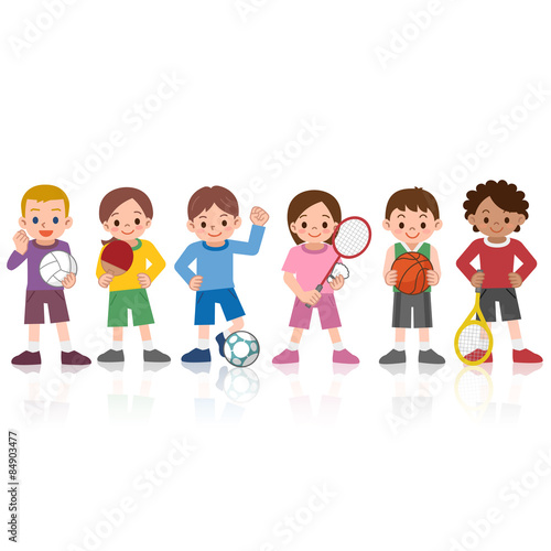 スポーツをする子供たち