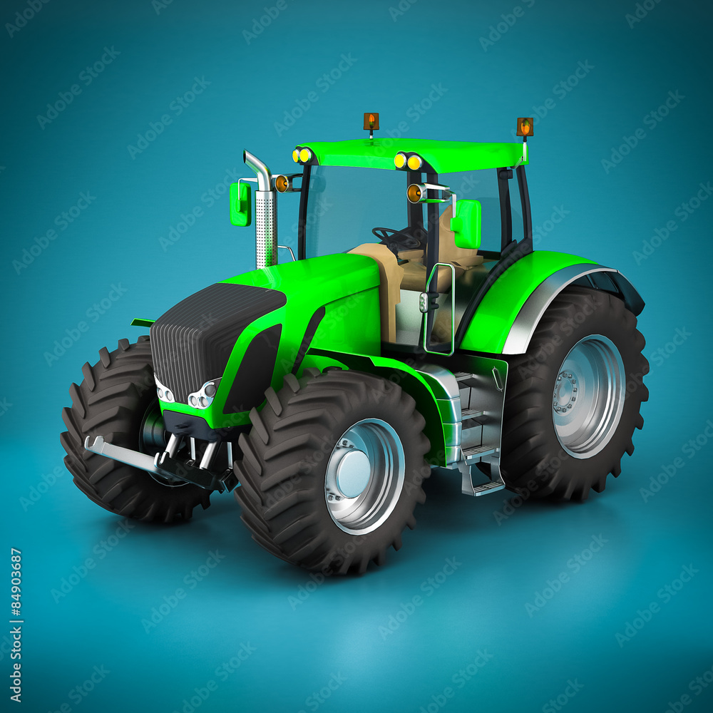 Obraz premium green tractor