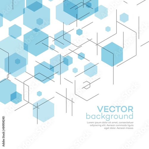Abstract background with hexagons. Vector illustration