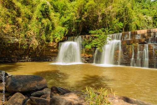 Fototapeta Naklejka Na Ścianę i Meble -  Sri Dit Waterfall in  in Thai National Park, Thung Salaeng Luang National Park, Petchaboon Province, Thailand, in summer season