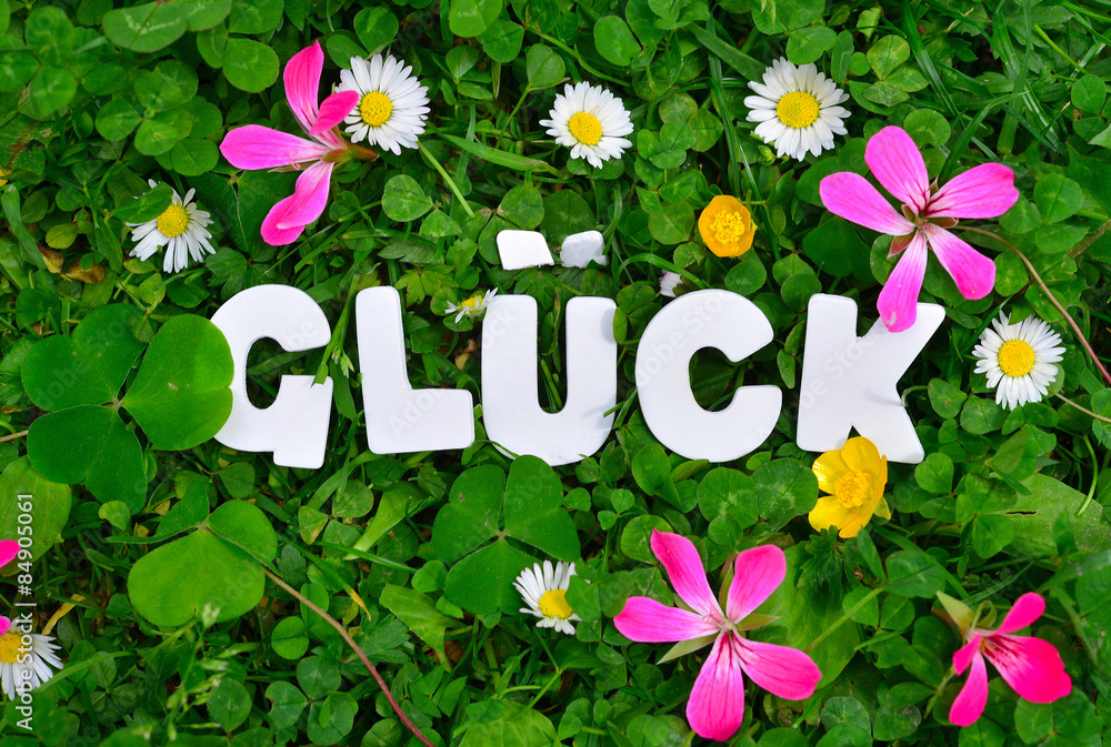 Viel Glück Text Buchstaben Stock Foto Adobe Stock