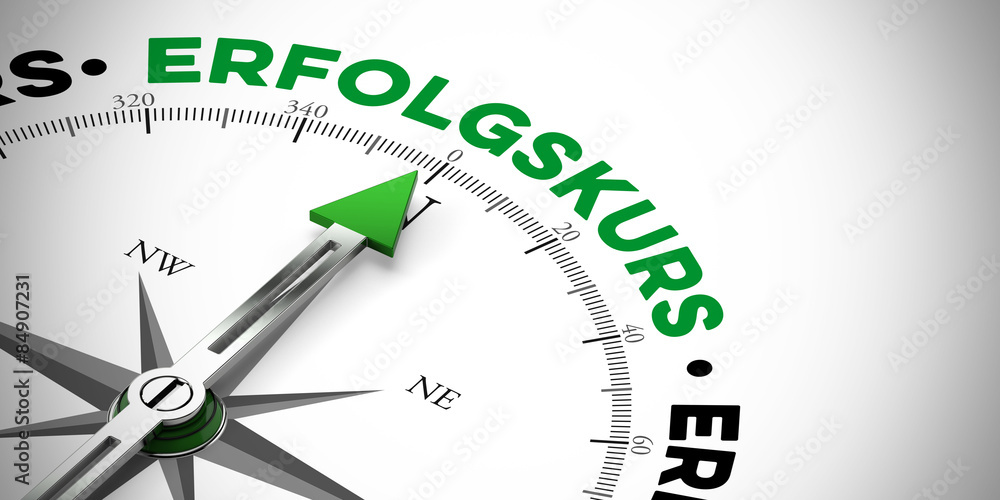 Pfeil auf Kompass auf Erfolgskurs Pfeil auf Kompass auf Erfolgskurs