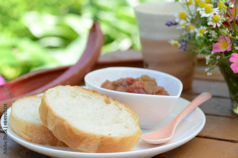 rhubarb jam and bread rhubarb jam and bread