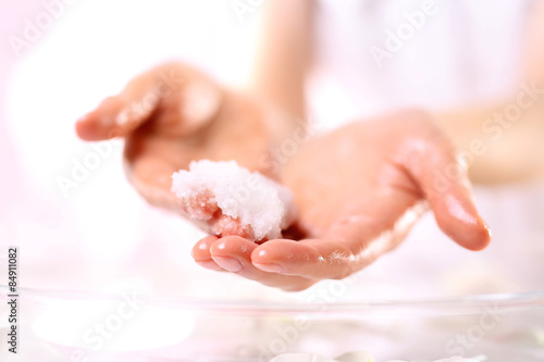 Manicure, peeling dłoni