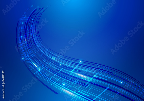 Abstract Technology Blue Background