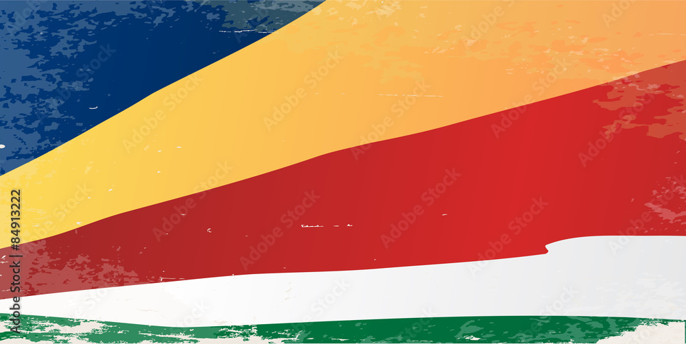 Seychelles Grunge Flag