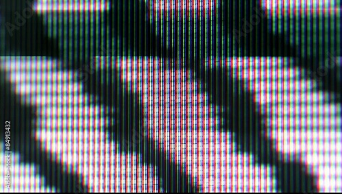 Moving waves coming from analog video signal photo