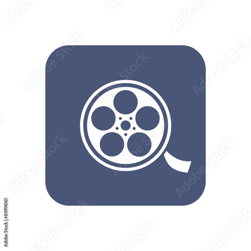 Icono cine azul cuadro