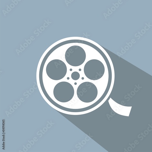 Icono cine azul sombra