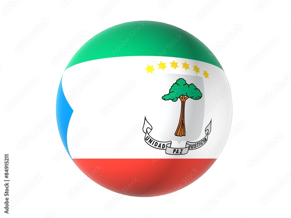 Fototapeta premium 3D flag of Equatorial guinea