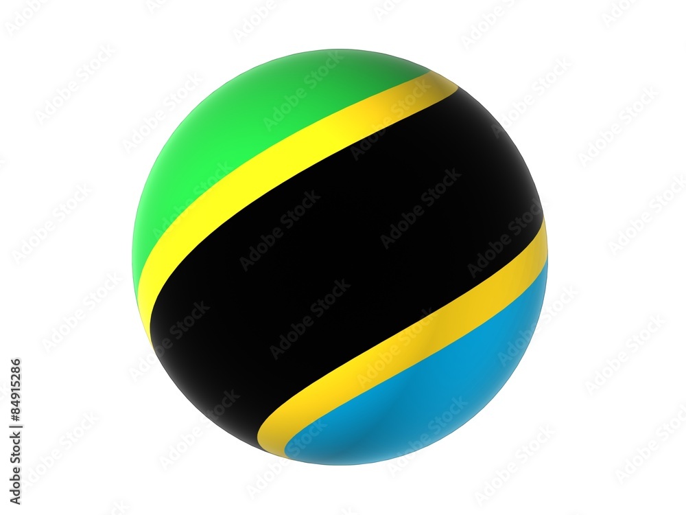3D flag of Tanzania
