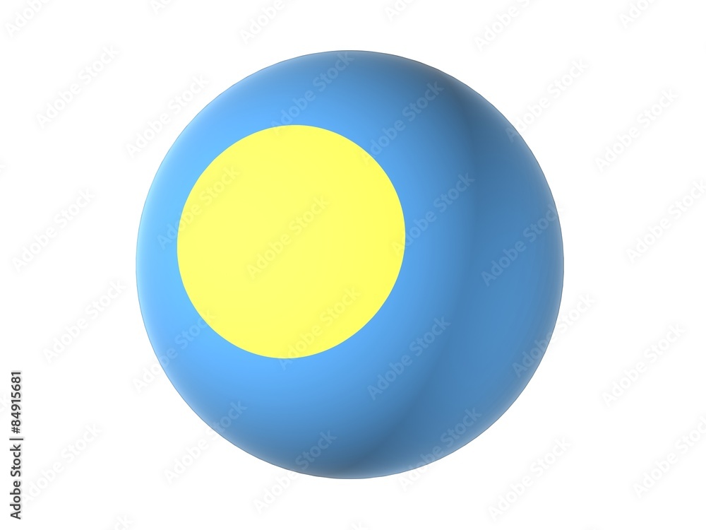 3D flag of Palau