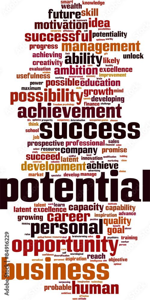 Potential word cloud concept. Vector illustration Potential word cloud concept. Vector illustration