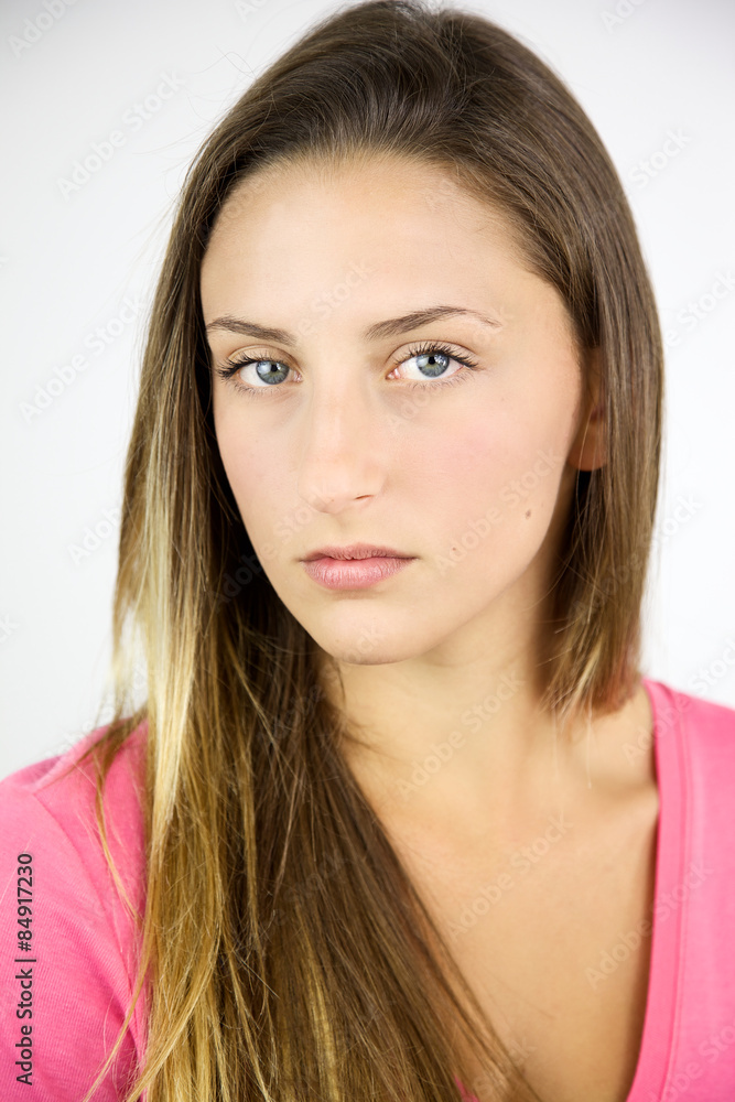 Strong female expression of beautiful teenager Strong female expression of beautiful teenager