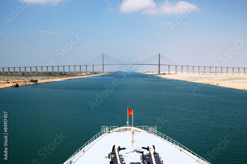 Canvastavla Cruise ship passengers passing through Suez Canal.