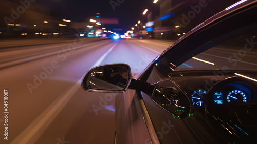 3 in 1 video! The night car driving time lapse, wide angle shot