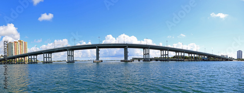 Graceful Blue Heron Bridge connecting to Singer Island, Florida