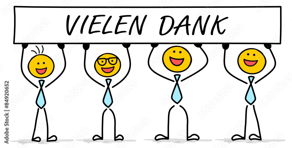 Strichmännchen Vielen Dank Stock Vector Adobe Stock