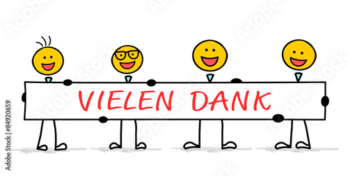 Strichmännchen Vielen Dank Stock Vector | Adobe Stock