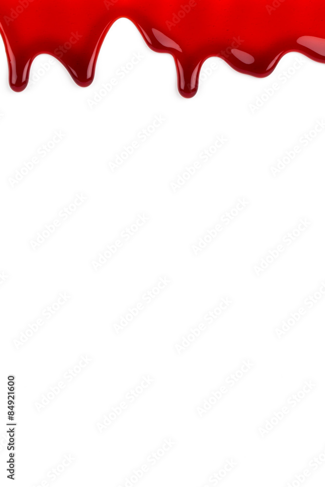 Oozing blood on white Oozing blood on white