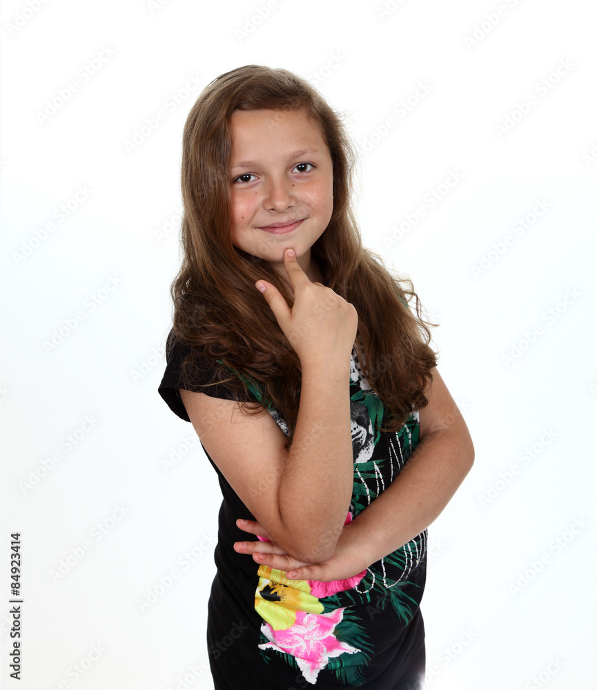 Portret ślicznej dziewczynki. Portret ślicznej dziewczynki.