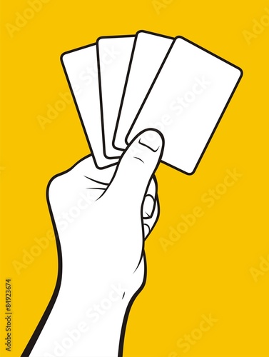 Hand holding playing cards