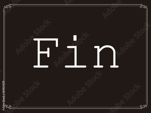 Cartel con la palabra FIN