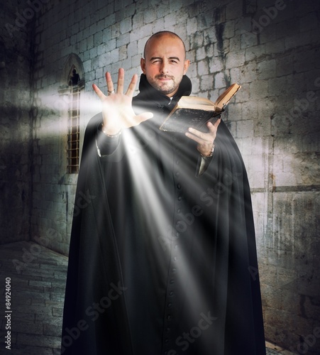 Slika na platnu Priest gives off light