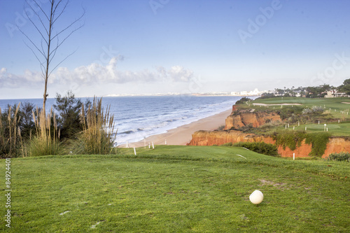 Algarve golf and beach destination, seascape scenery, 