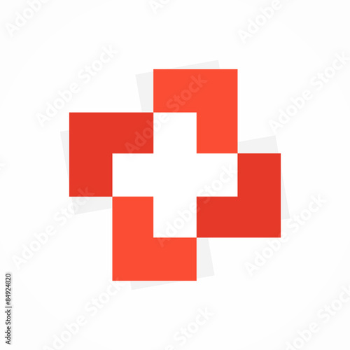 Vector medical cross logo or icon