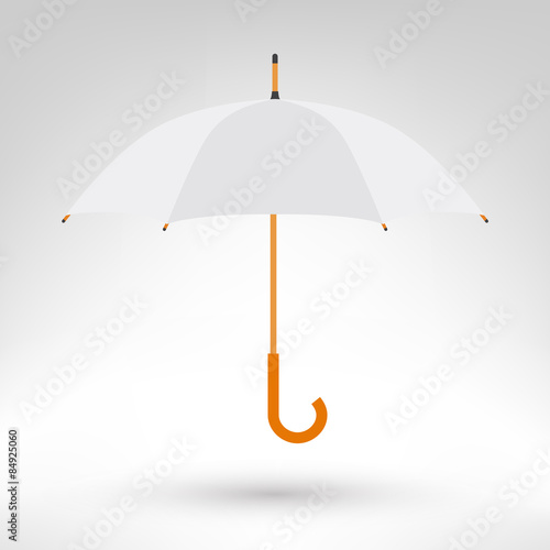 Umbrella vector illustration. Opened umbrella isolated on white background.