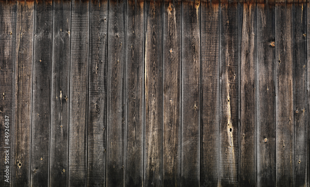 Fototapeta premium Dark gray wooden boards wall texture