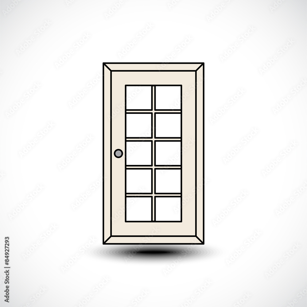 Closed door. Vector illustration Closed door. Vector illustration