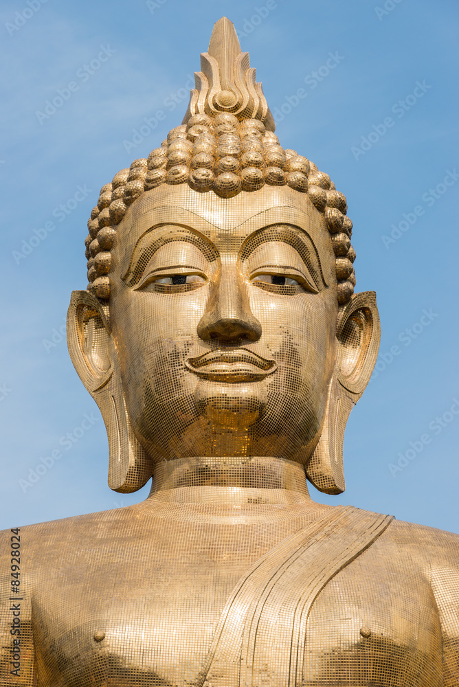 Large golden Buddha statue