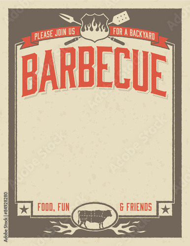 Backyard Barbecue Invitation Template
Easy to edit vector file.