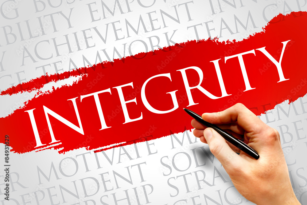 Integrity word cloud, business concept Integrity word cloud, business concept