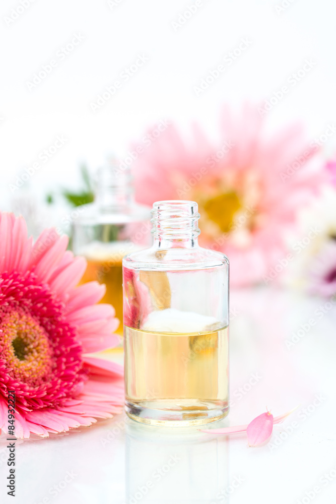 Spa concept with essential oil and Flowers Spa concept with essential oil and Flowers