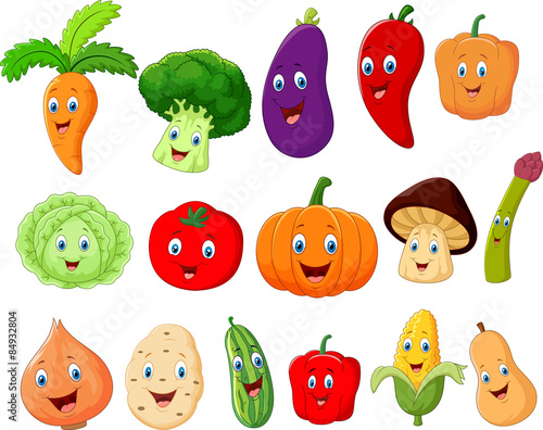 Cute vegetable cartoon character