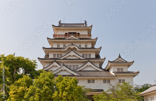 Main keep of Fukuyama Castle  Japan. National Historic Site